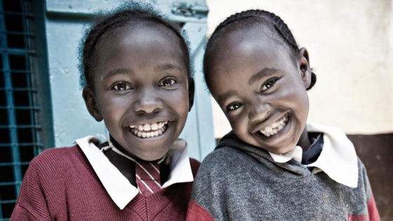 african girls smiling